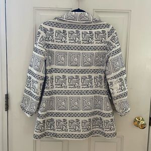 Black and white lightweight quilted jacket S/M